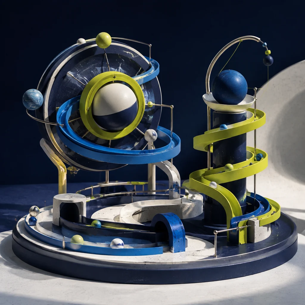 Sculptural sequence machine with open channels